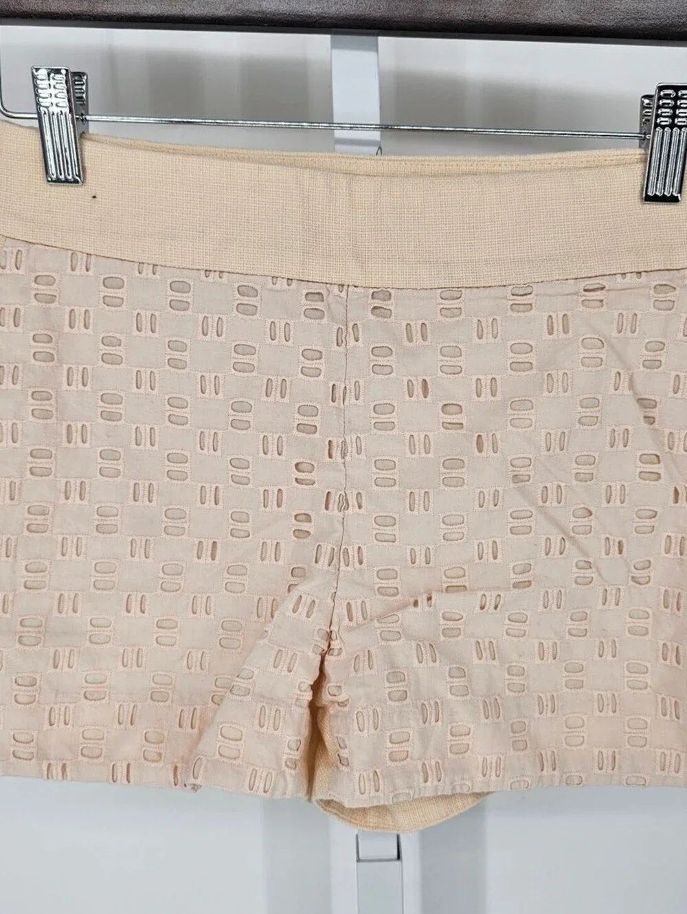 J. Crew Eyelet Trim Shorts in Peach Women's Sz 00
